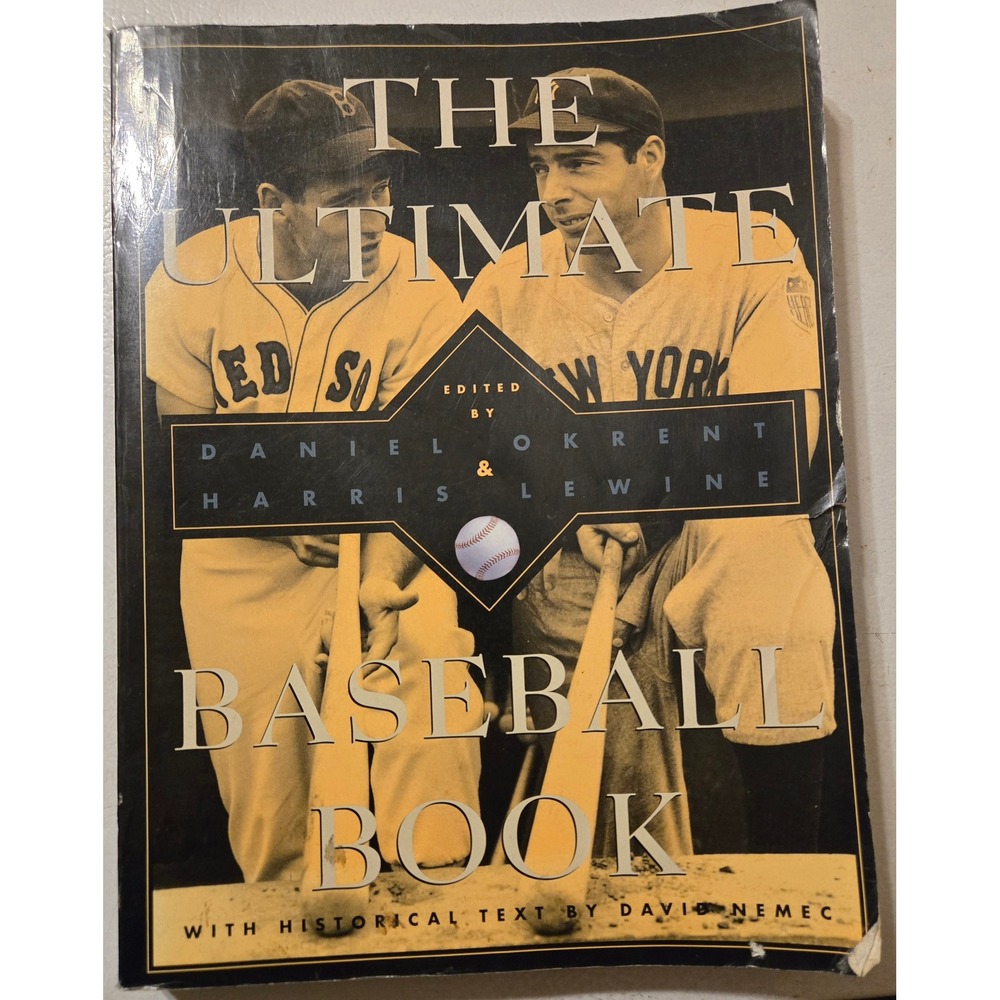 The Ultimate Baseball Book Daniel Okrent Harris Lewine 1991 Paperback History